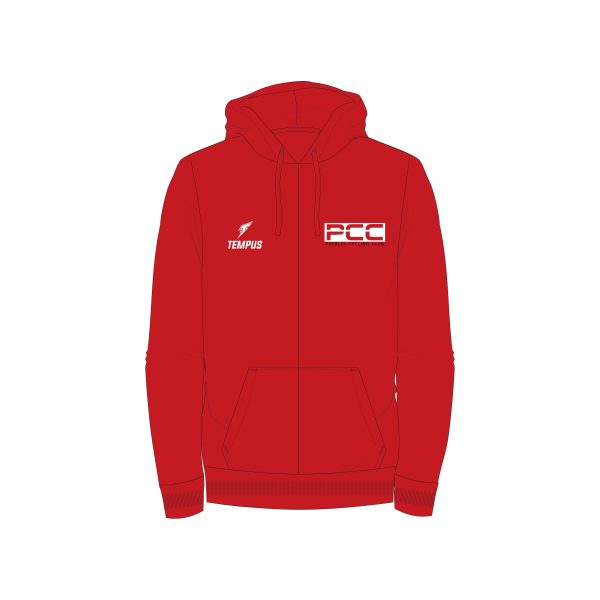 Tempus Everyday x PCC ZIP THRU HOODIE (RED)
