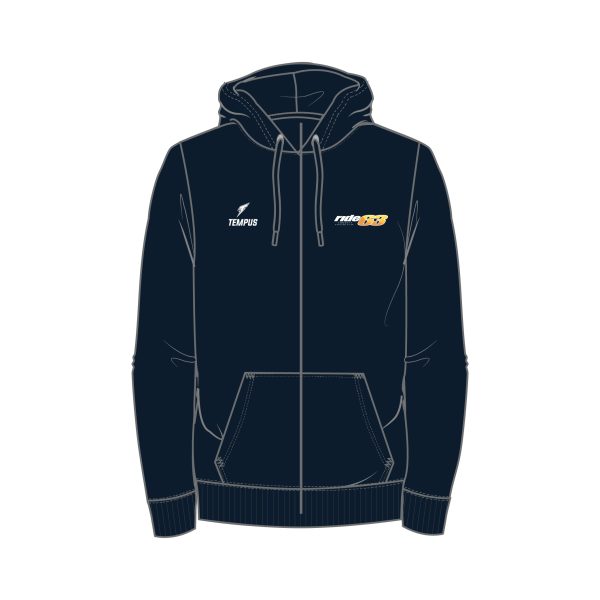 Tempus Everyday x RIDE 63 ZIP THRU HOODIE (NAVY)